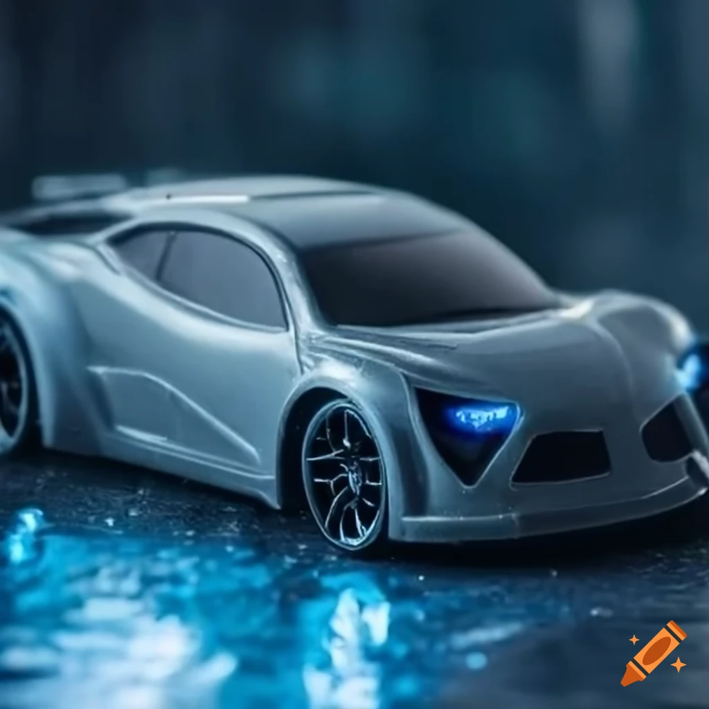 Rc toy sports car in the rain on Craiyon