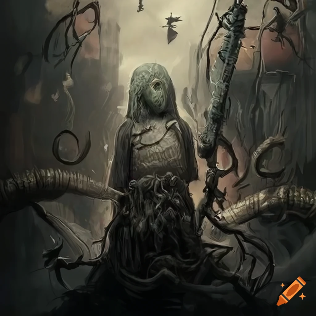Post apocalyptic lovecraftian alien invasion
