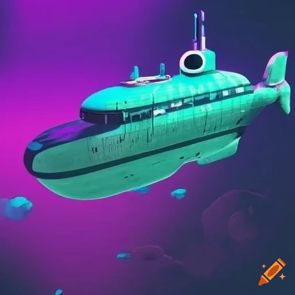 Vaporwave submarine