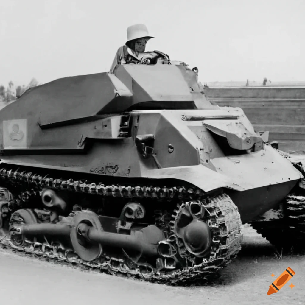 Historic photo of a tankette in Germany during WW1