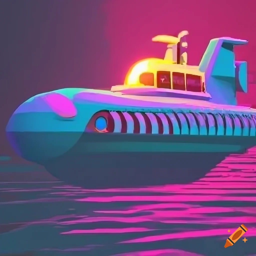 Vaporwave submarine