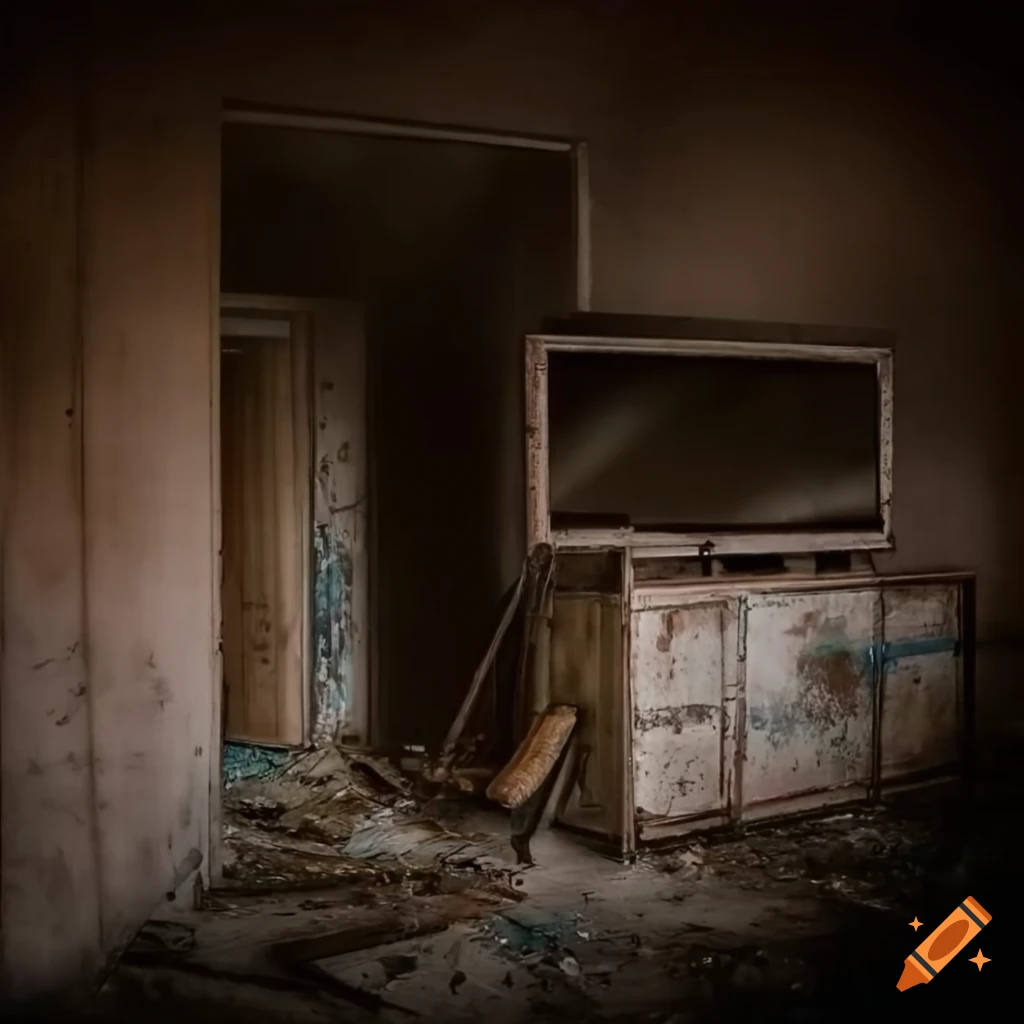 Abandoned foggy lounge