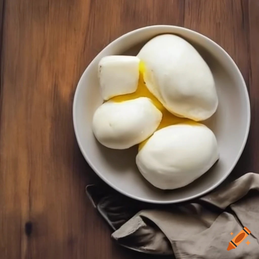 Cheese similar to mozzarella on craiyon
