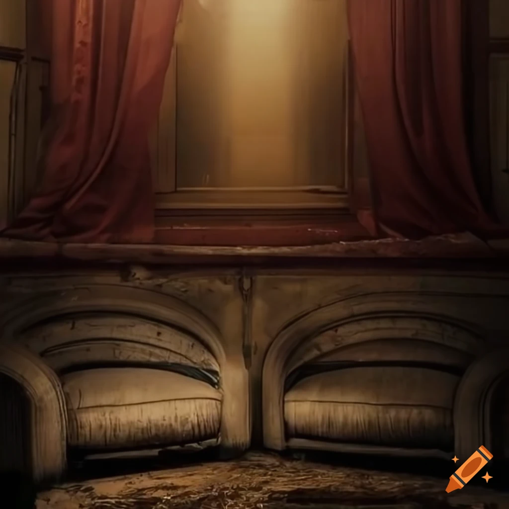 Abandoned foggy lounge