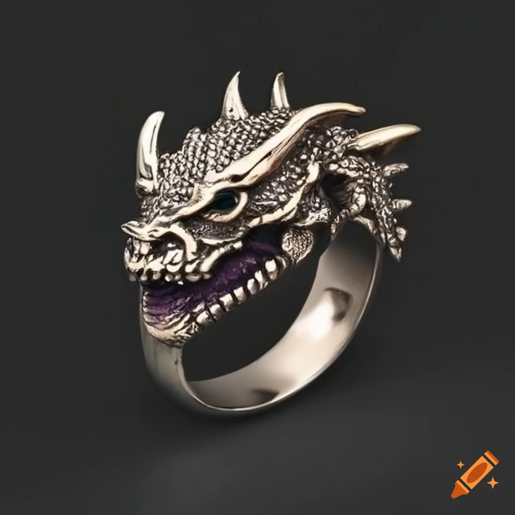 Men's Retro Zodiac Dragon Head Trendy Personality Domineering Dragon King  Open Dragon Ring | Shopee Singapore