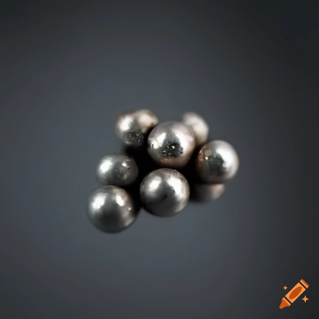 Pile of small metal balls on Craiyon