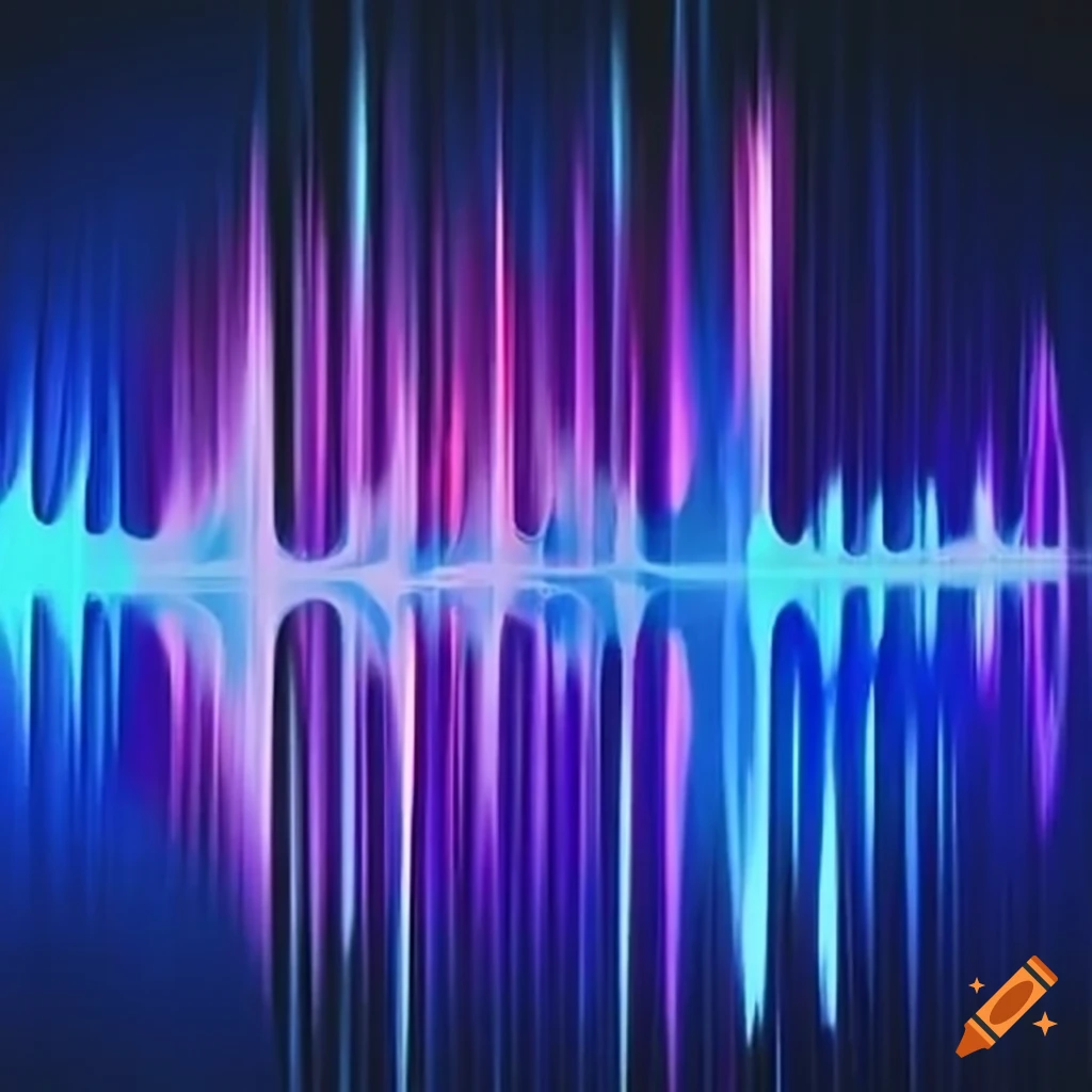 Abstract sound wave art in paint on Craiyon