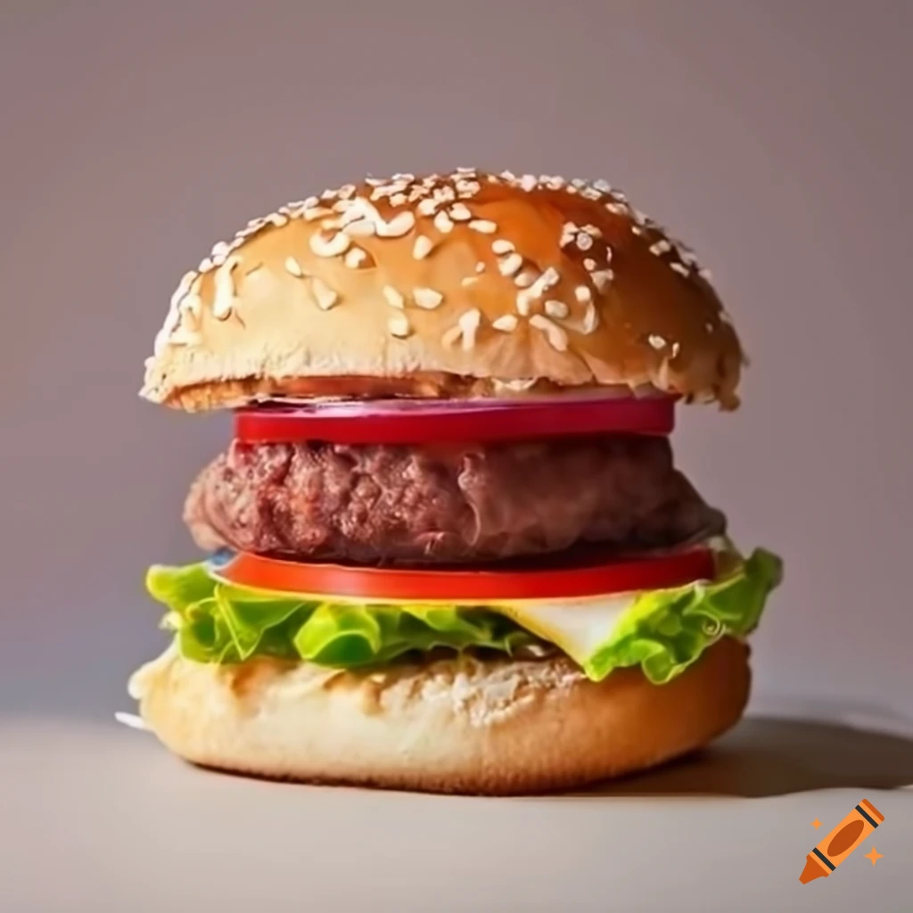 Burger on a white background
