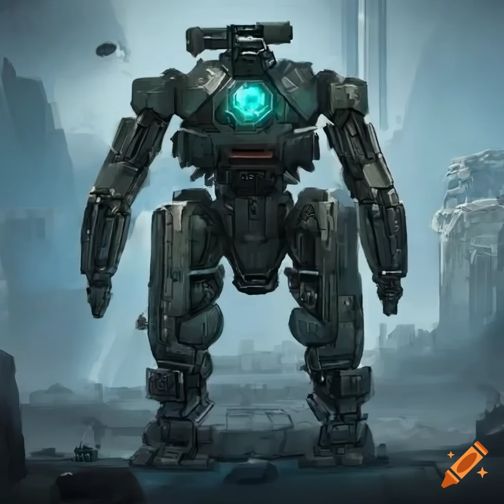 Sci-fi mech robot