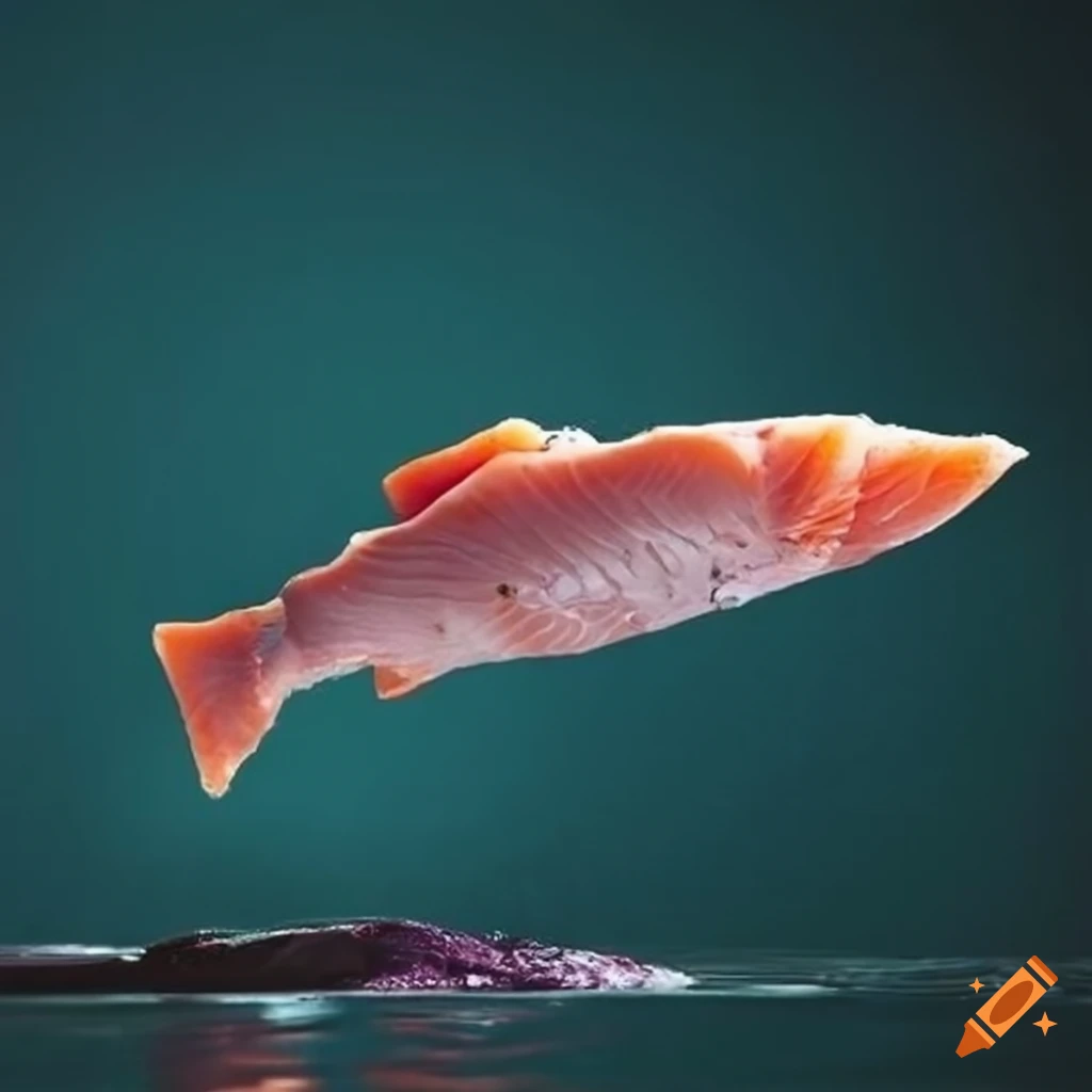 Salmon with a sticky substance on it on Craiyon