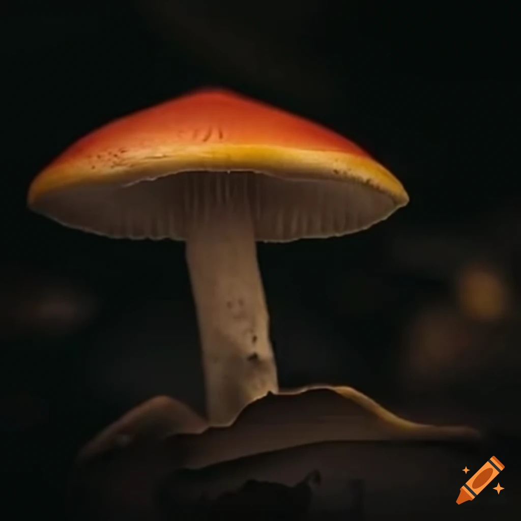 Fascinating fungi growing on a lotus foot
