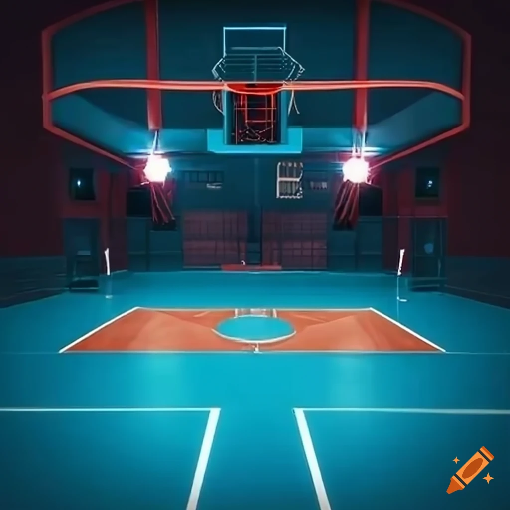 Vr basketball court on Craiyon
