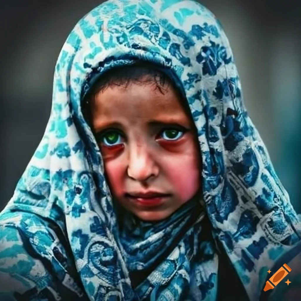 Palestinian children feeling cold