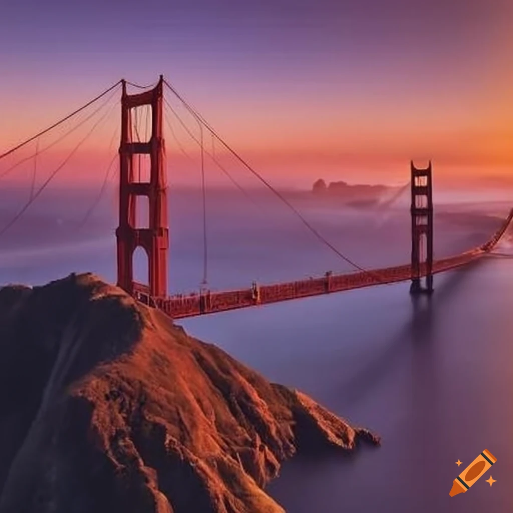 View of the Golden Gate Bridge in the western United States