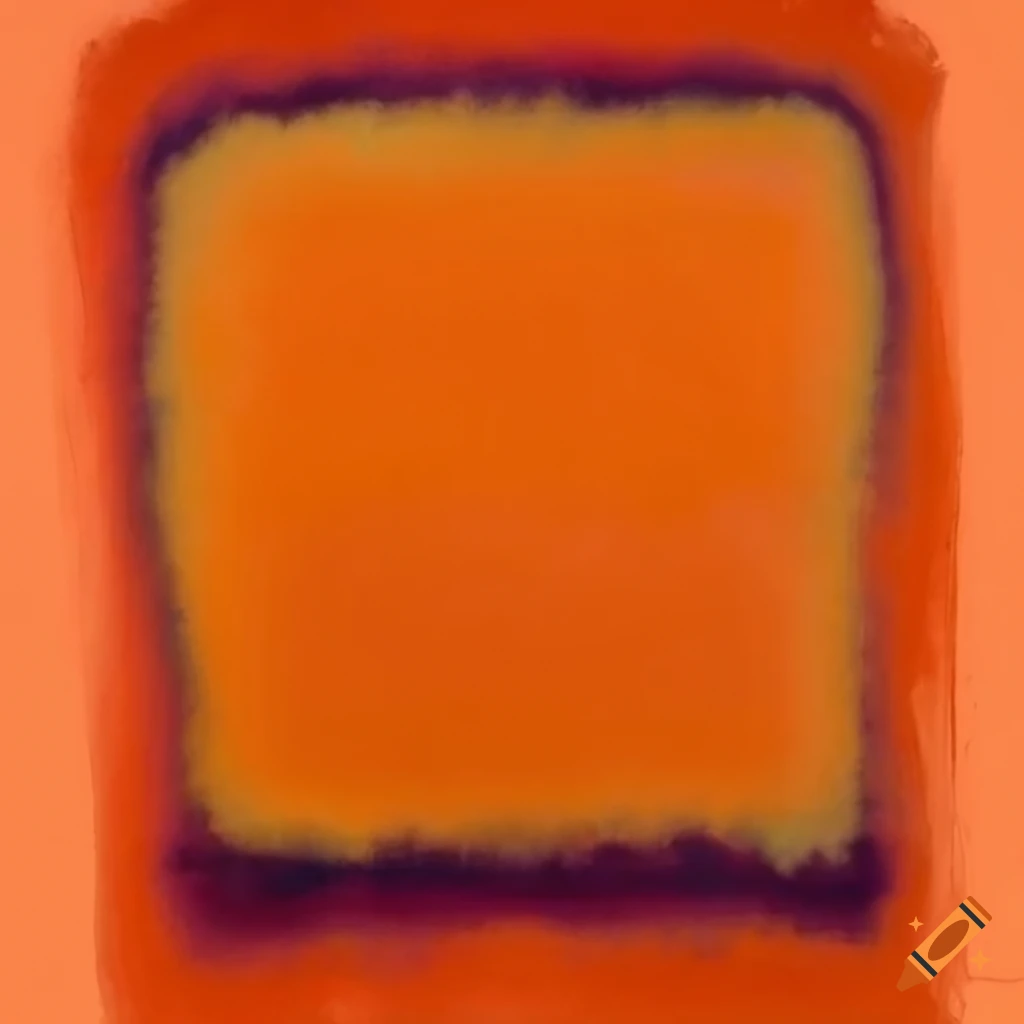 Abstract orange watercolor painting in the style of Rothko on Craiyon