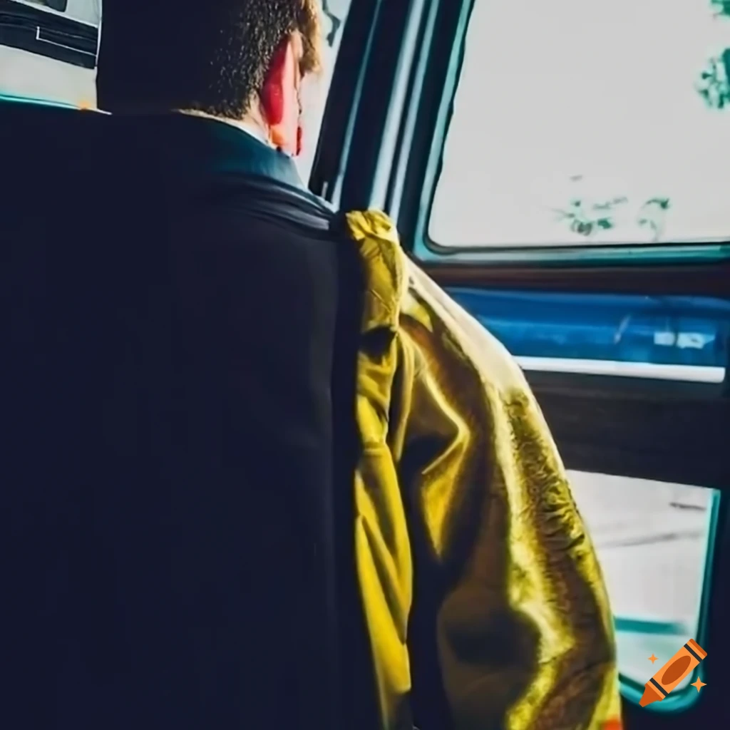 Young man in Utah transit authority jacket riding a bus