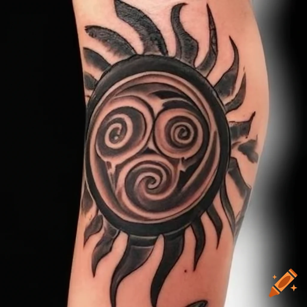 Tribal Tattoo Sun Design Vector Art Illustration Stock Vector Image & Art -  Alamy