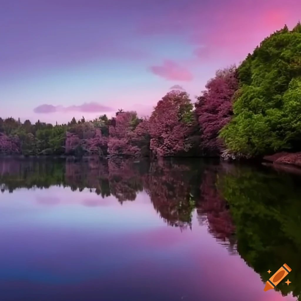 Japanese Cherry Trees by Saltwater Lake