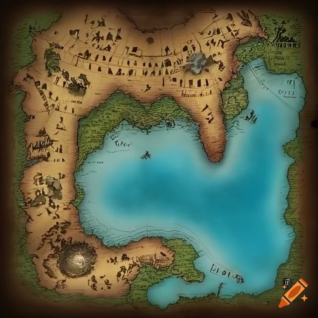 Fantasy world map