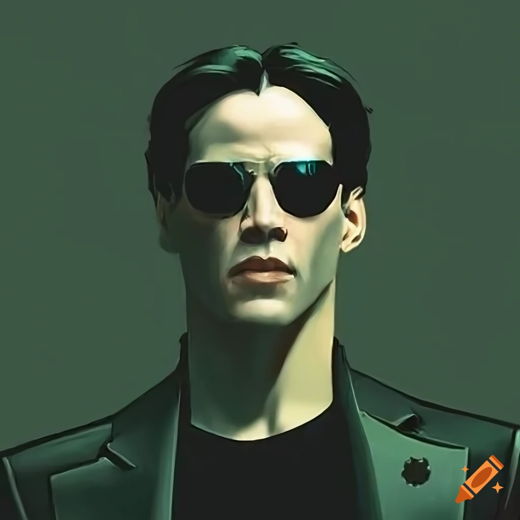 Neo from the matrix on Craiyon