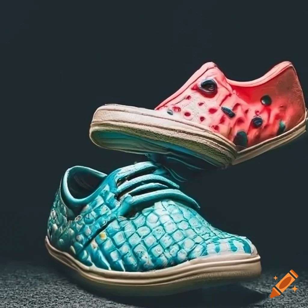 Colorful Croc shoes compared to K-Swiss sneakers
