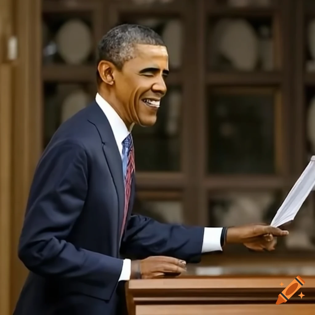 Former President Barack Obama casting his vote at a polling station