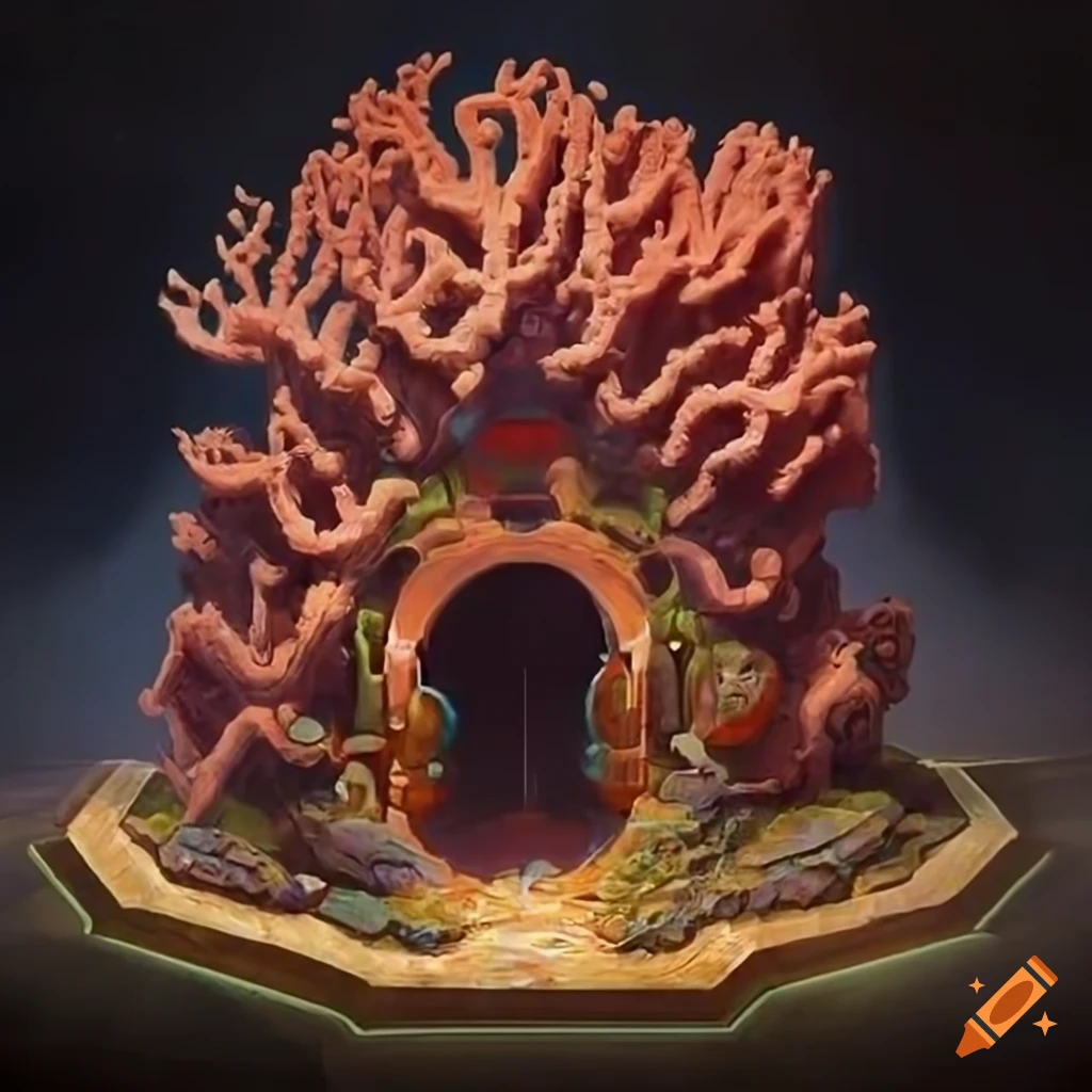 Polymorphism Hybrid Mech Mega portal on hidden island with stunning Maple lighting
