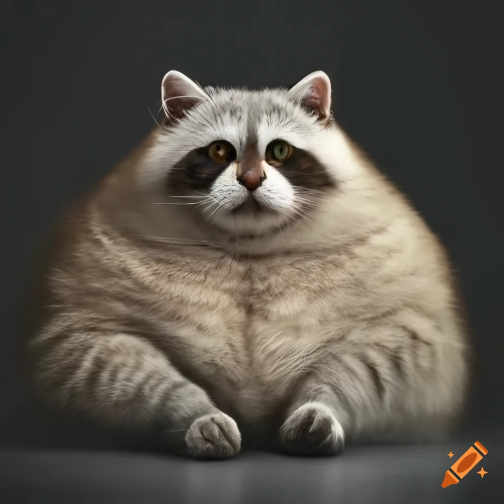 Fat cat next to fat raccoon