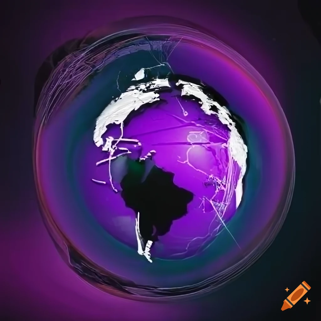 Global profitability trends visualization in black and purple
