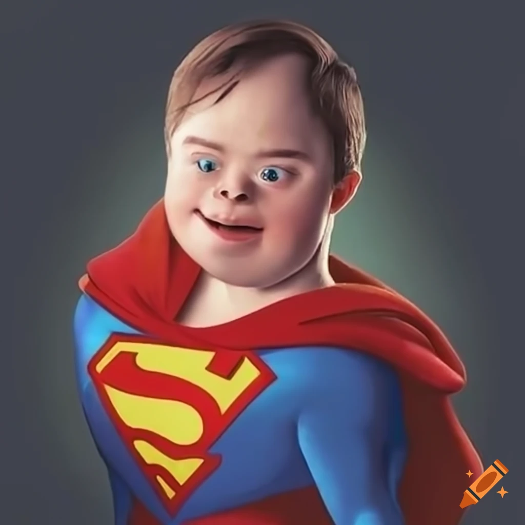 person-dressed-as-superman-with-down-syndrome-on-craiyon