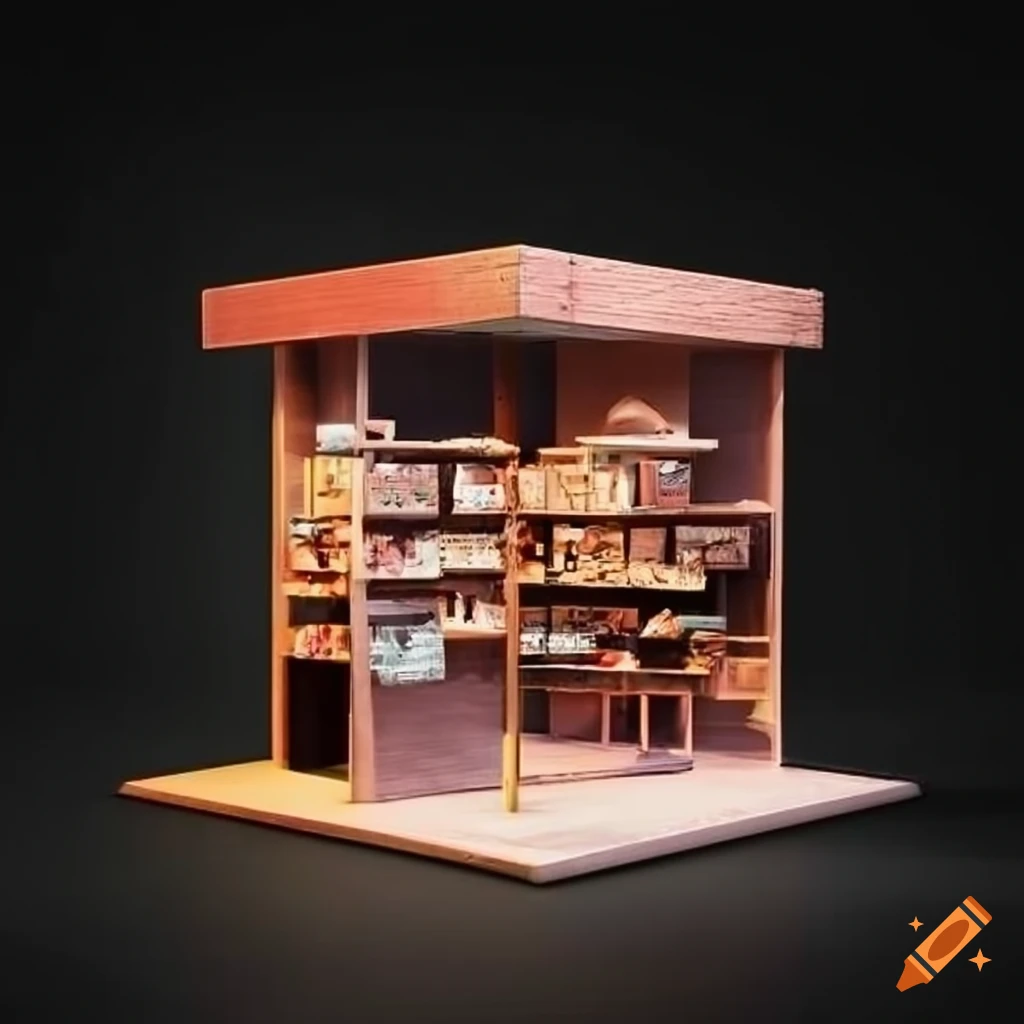 Small market stand with Heuschen & Schrouff logo display