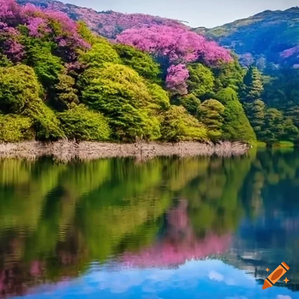 Japanese Cherry Trees by Saltwater Lake