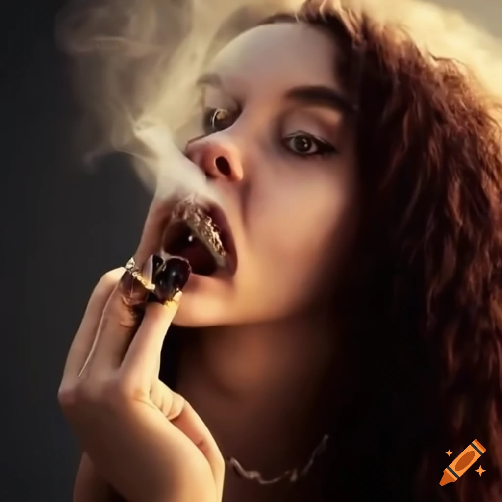Woman smoking an electronic cigarette