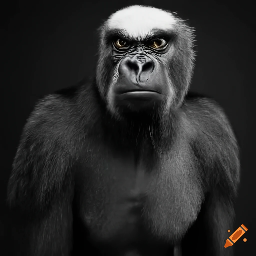 Gorilla mixed with a bald eagle