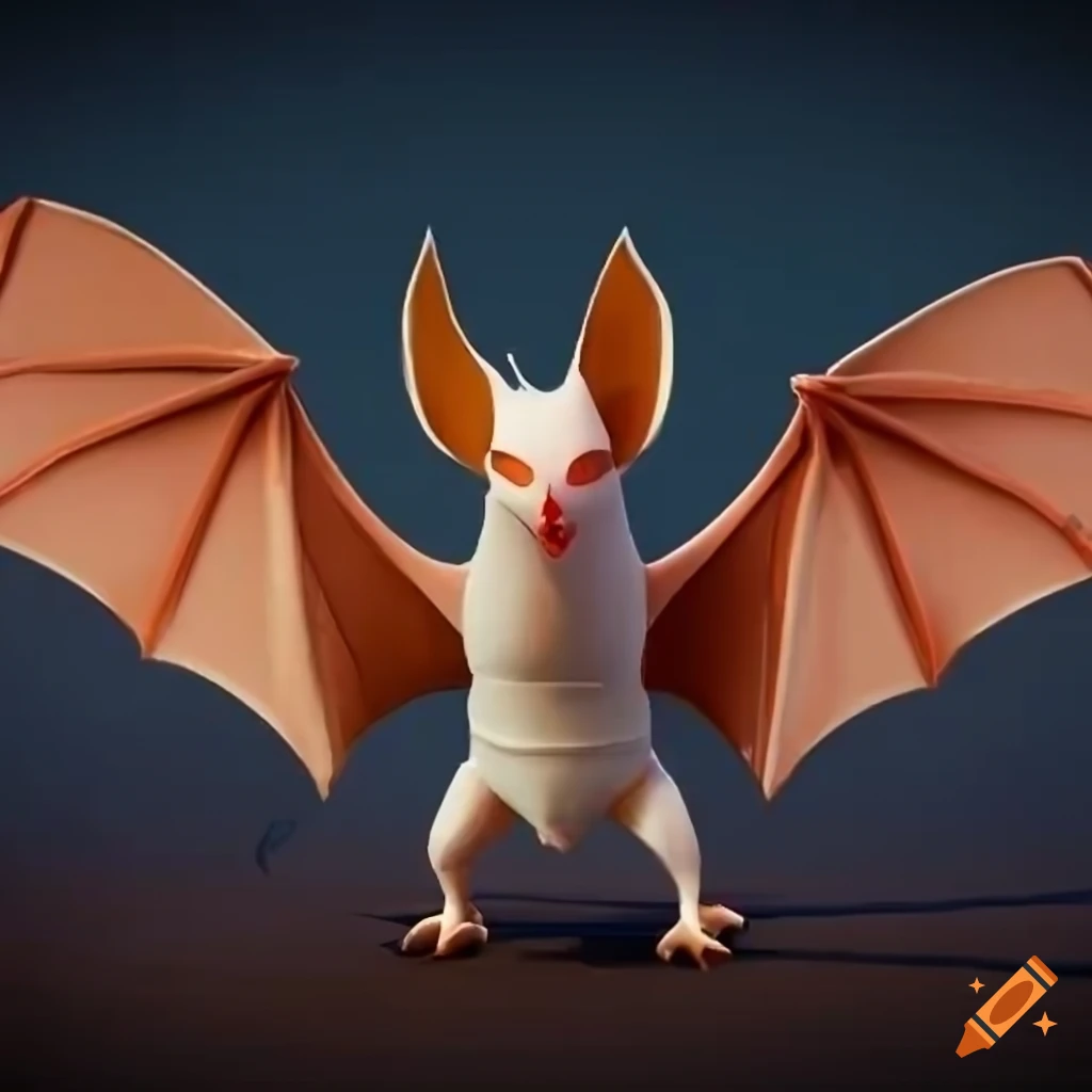 Stylized giant albino bat