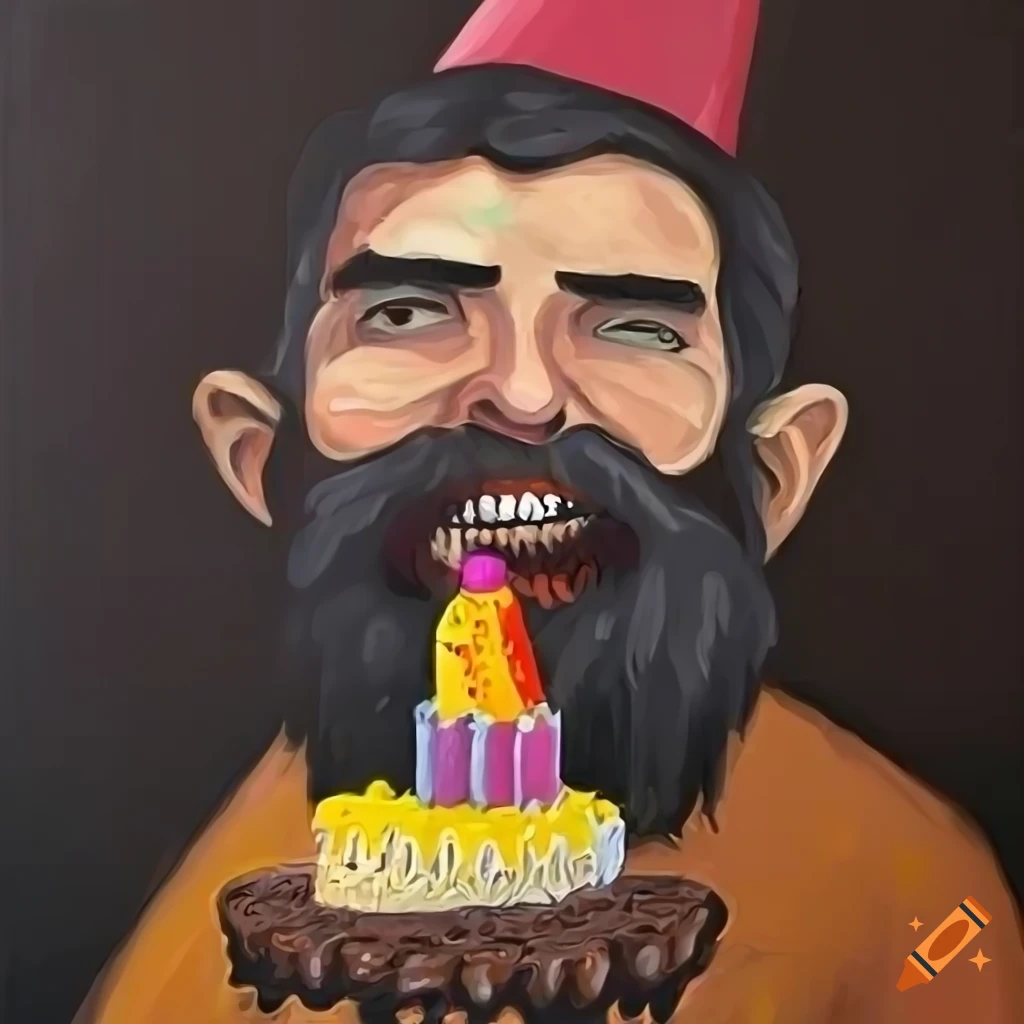 40th Birthday Cake for Men | Beard Cake Design