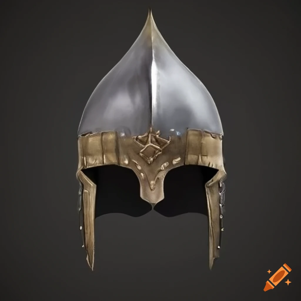 Detailed medieval-style open helmet in a fantasy setting