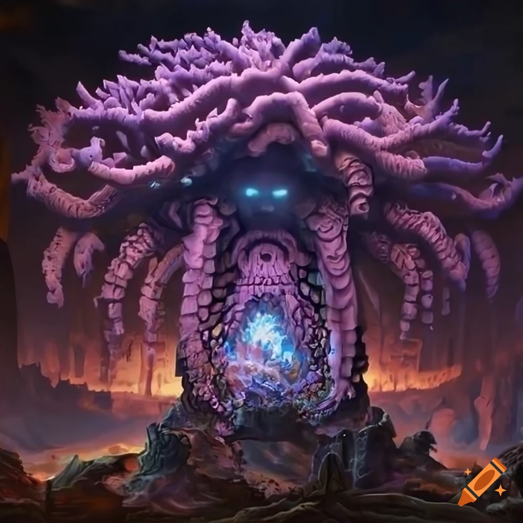 Polymorphism Hybrid Mech Mega portal on a hidden island with intricate layering