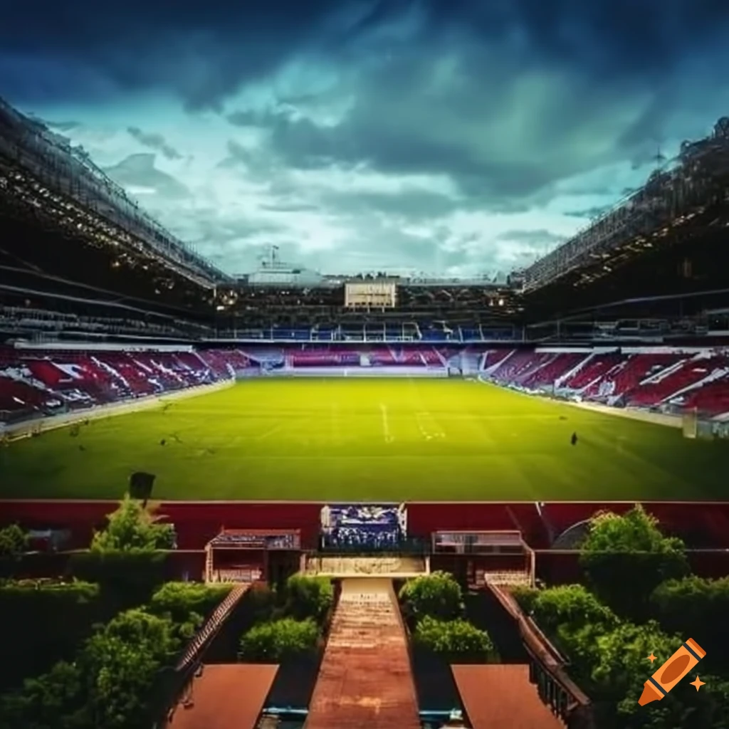 View of parc des princes stadium in lush green surroundings on Craiyon