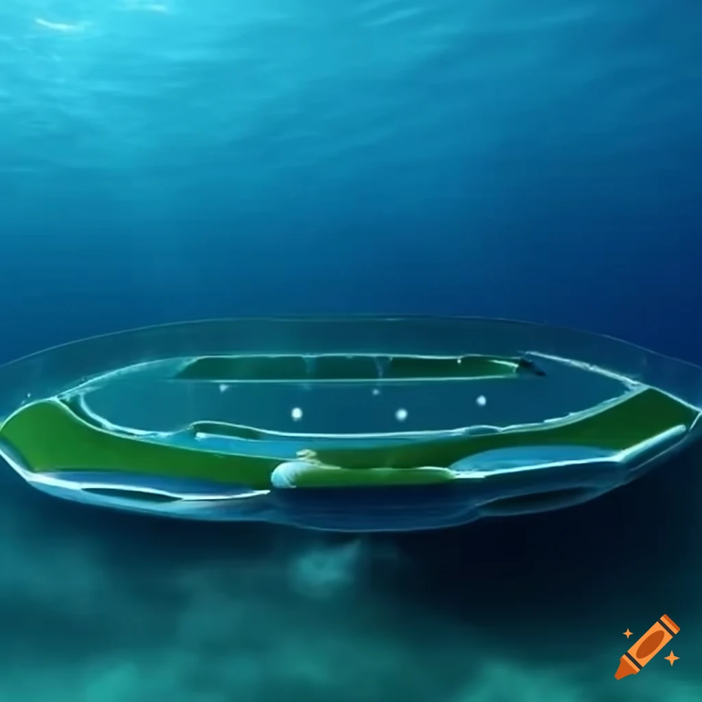 Underwater futuristic sports field on Craiyon