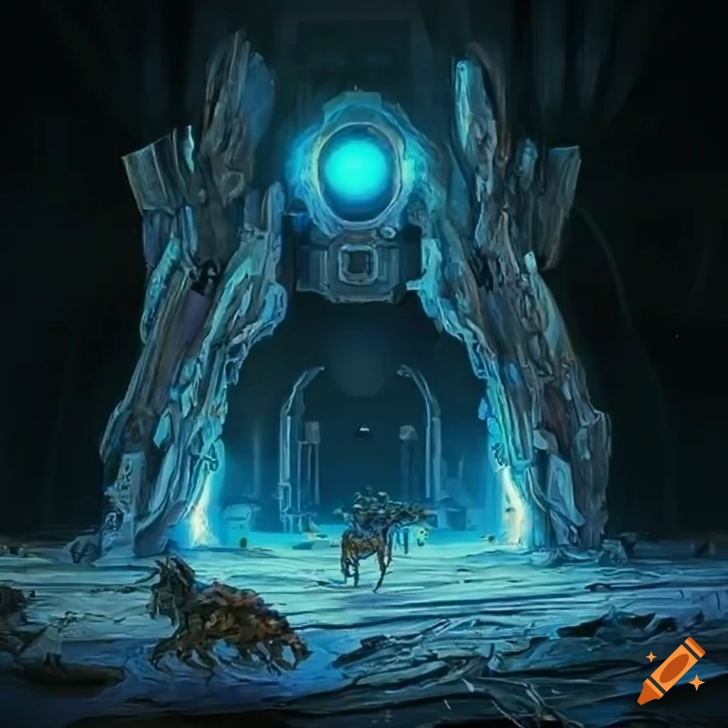 Polymorphism Hybrid Mech Mega portal into a hidden island with stunning Maple lighting