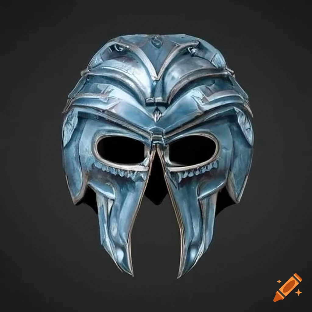 Super heavy magic fantasy helmet front view