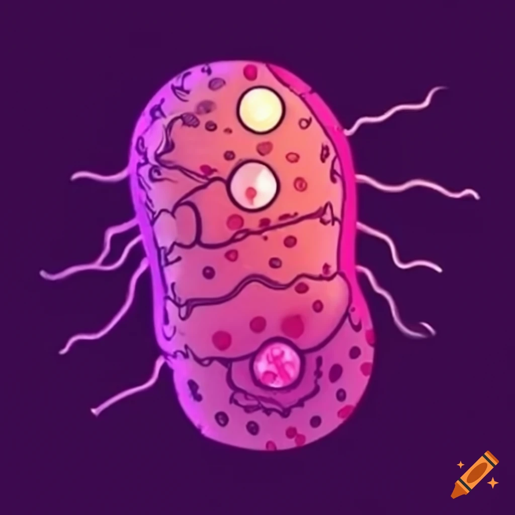 Estructura bacteriana con sus partes