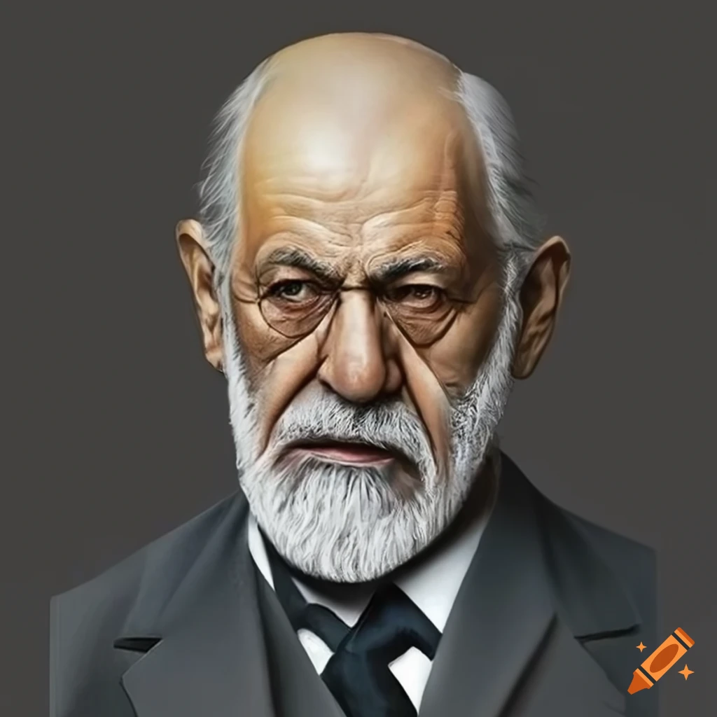 Realistic high definition portrait of sigmund freud on Craiyon