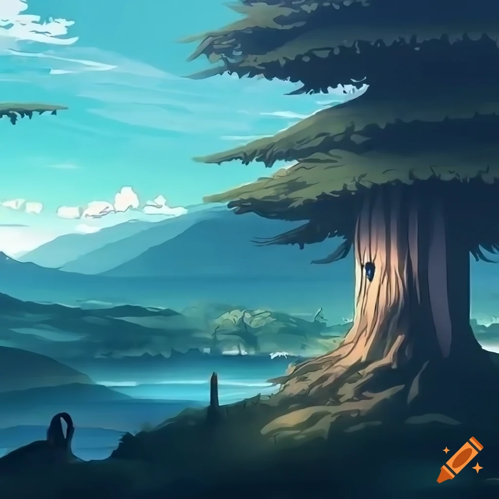 HD wallpaper of Japanese landscape inspired by Dororo Anime