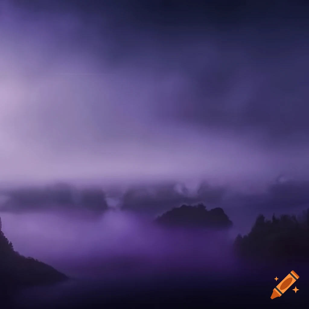 Realistic landscape with army unit in eerie mist