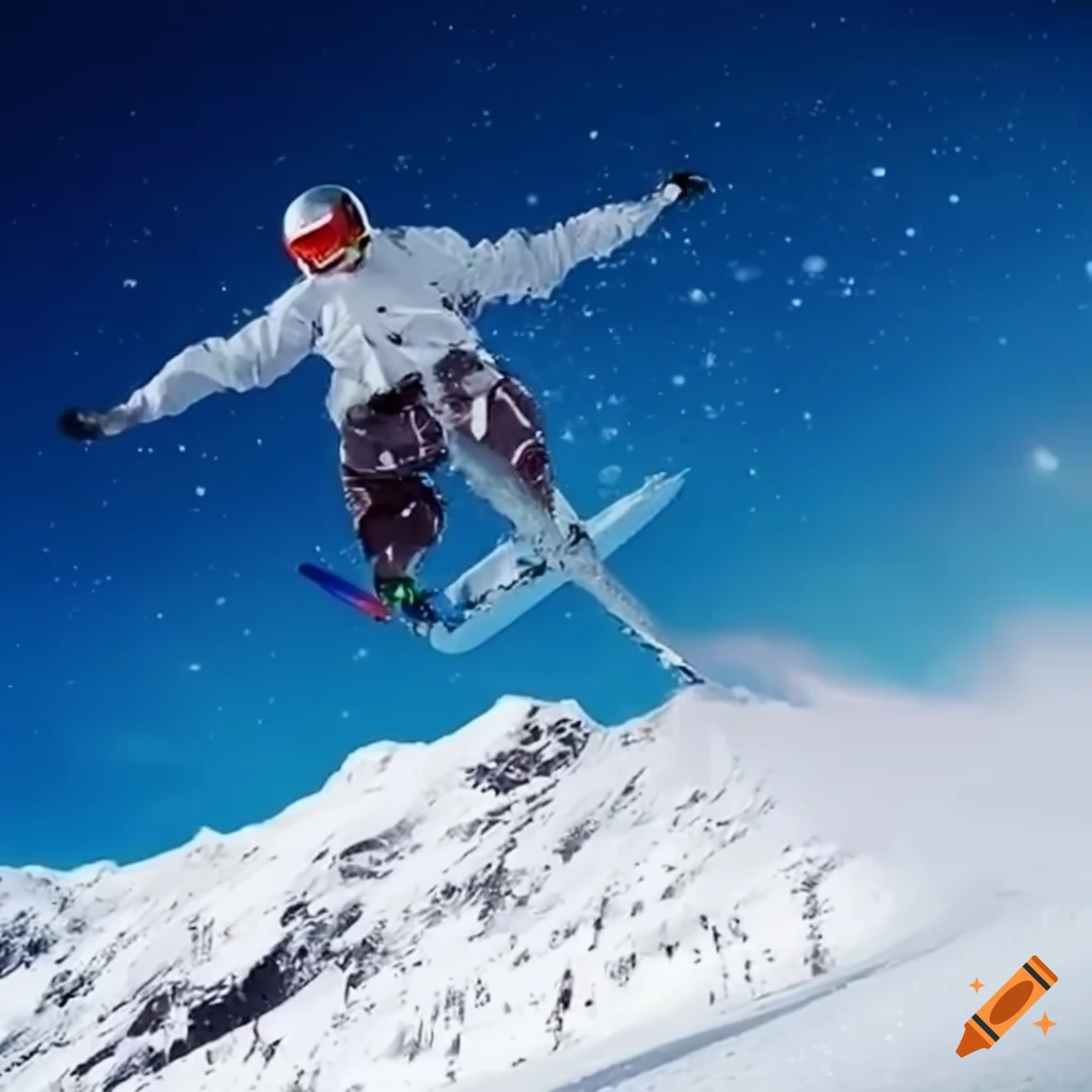 Ski freestyle hors piste background