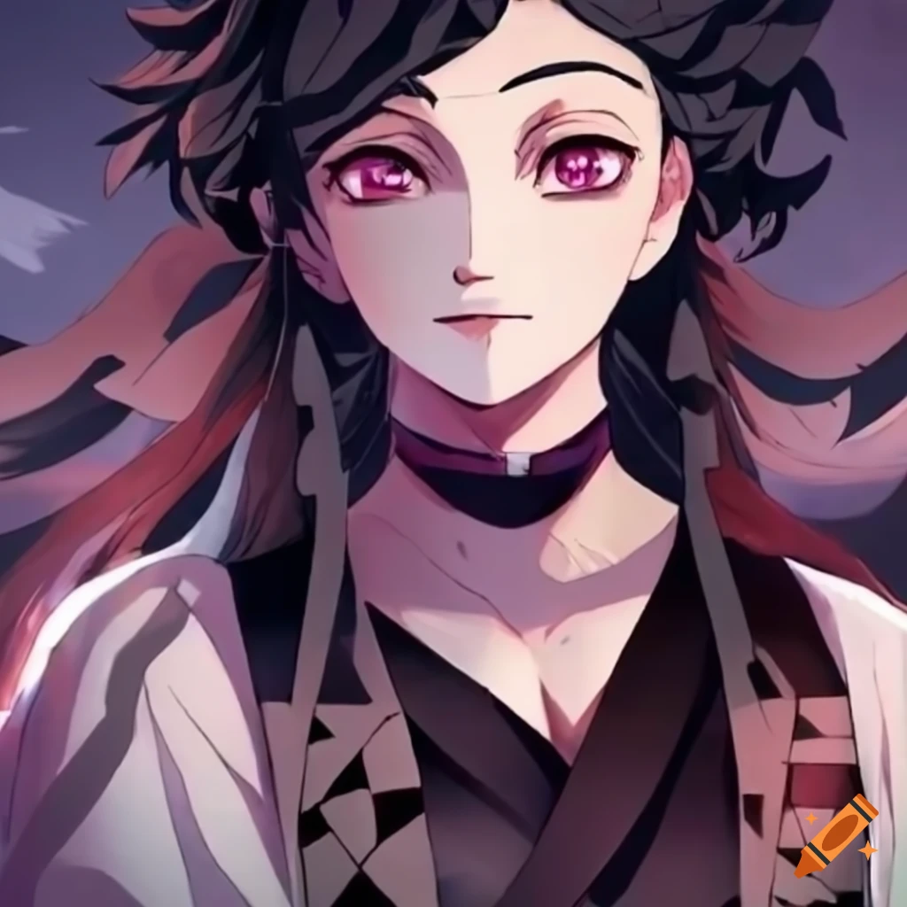 Artwork of Muzan's elegant daughter with long hair from Demon Slayer