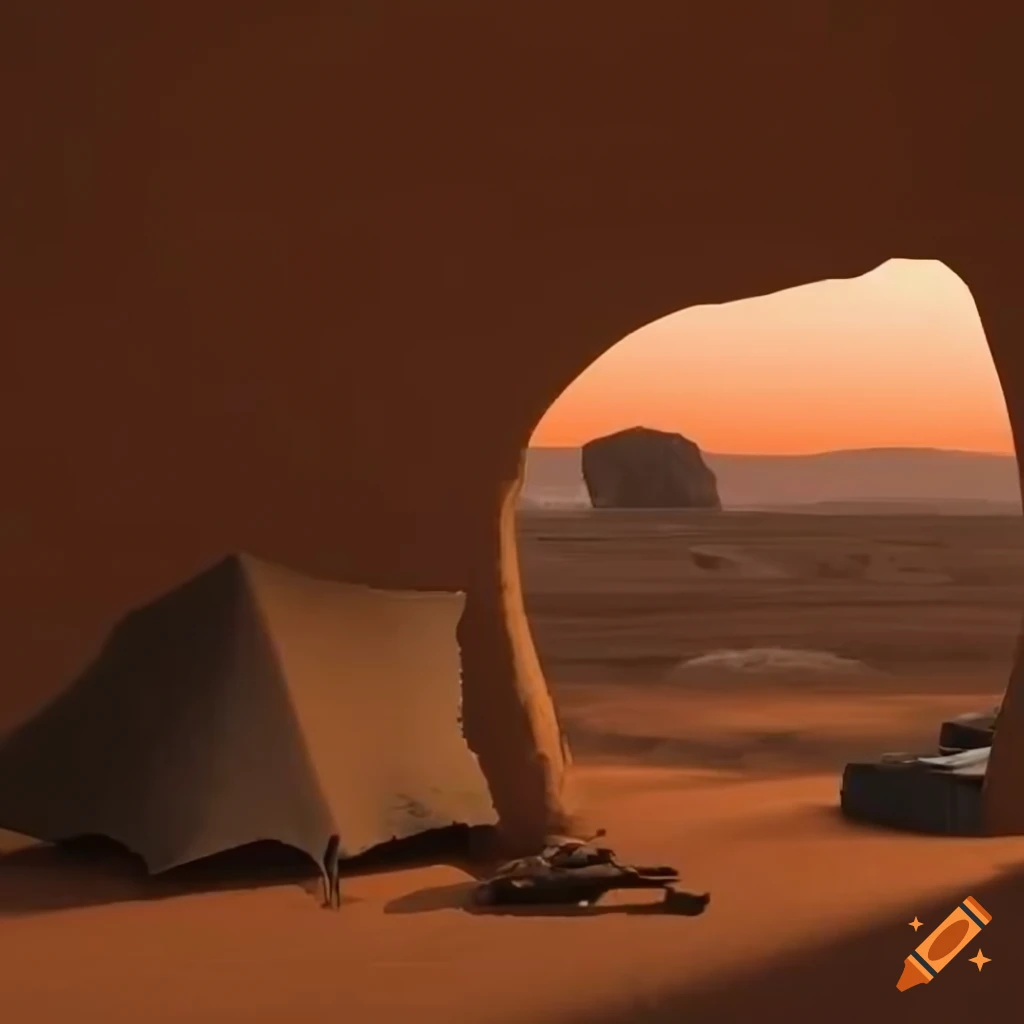 Saharan bivouac in CGI