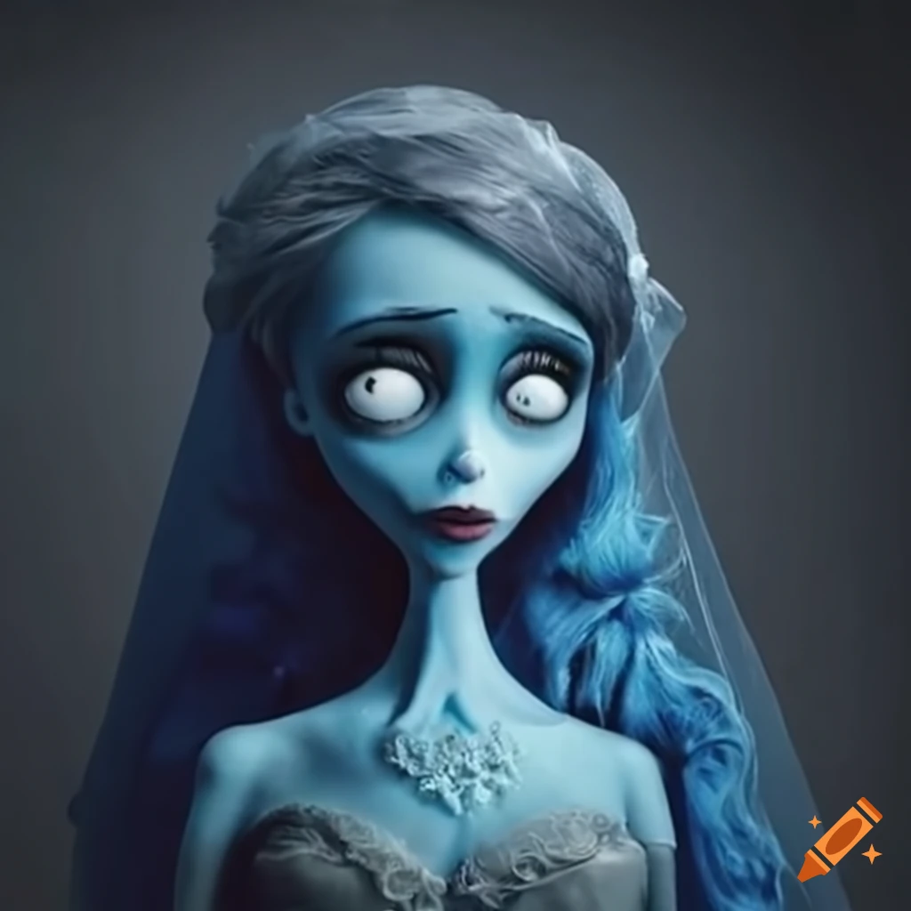 Corpse Bride character in Tim Burton style on Craiyon